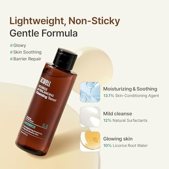 ACWELL [] 5.5 LICORICE PH BALANCING CLEANSING TONER 5.1 OZ. MAKE-UP REMOVER - Image 2